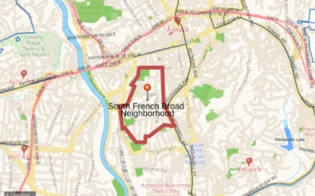 map of south french broad neighborhood