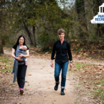 Family walking at Carrier Park