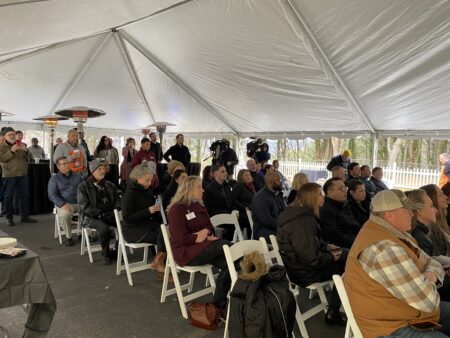 crowd at groundbreaking