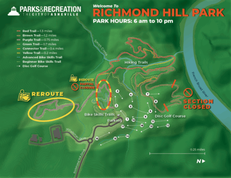 Illustrated map of Richmond Hill Park