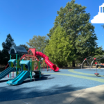 slides, swings, and playground