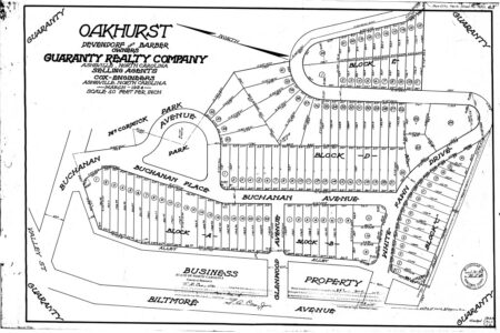 historic plat map of oakhurst neighborhood