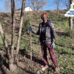community member at carver edible forest workday