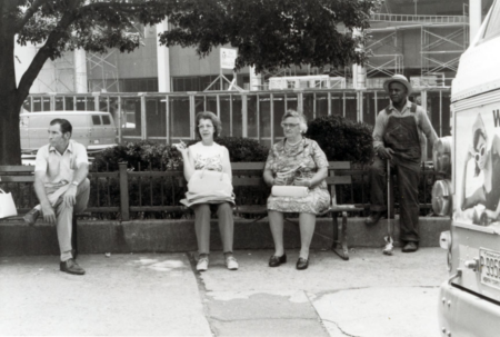 ladies sitting on a bench in pritchard park