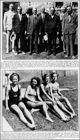 newspaper images from pool opening