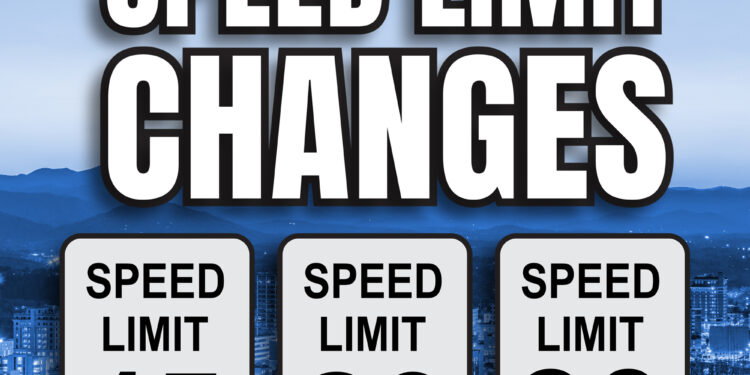 graphic of speed limit signs to alert changes to speed limits