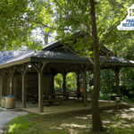large picnic shelter and Haw Creek Park