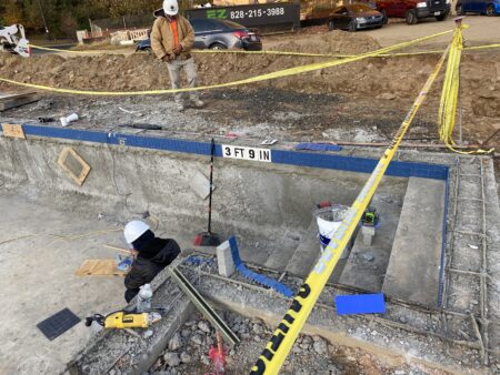 Grant Center pool construction