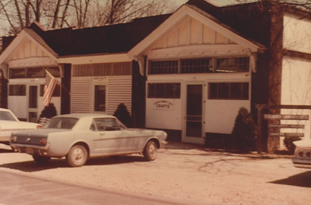 car parked outside the harvest house