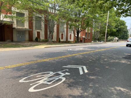 Montford avenue with bike path