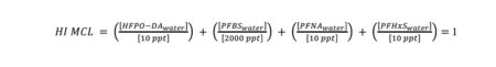 Calculation for hazard index