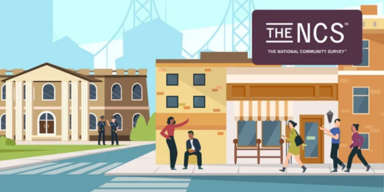 cartoon graphic of people on sidewalk