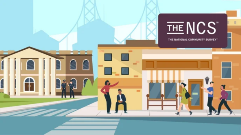 cartoon graphic of people on sidewalk