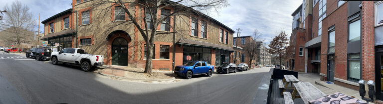 panoramic view of the block