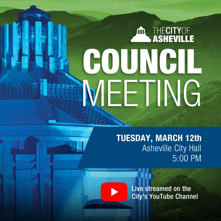 graphic of city council meeting March 12, 2024 5:00pm Harrah's