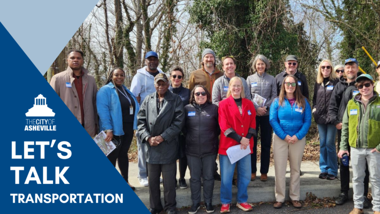 let's talk transportation graphic with transportation staff standing together