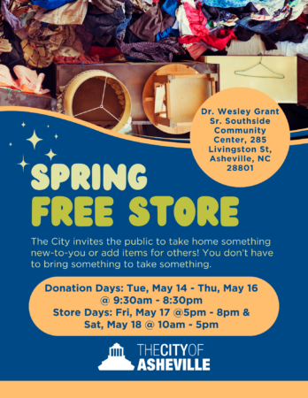 flyer with spring free store information