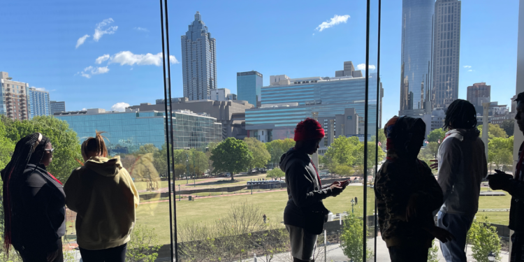 group of children from Shiloh community center on spring break trip to atlanta