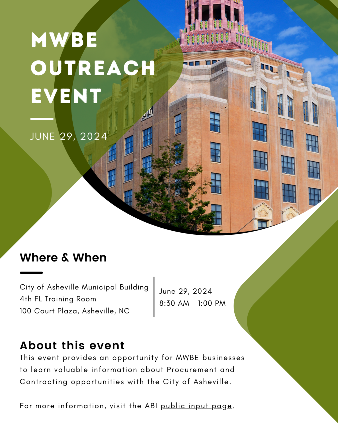 Asheville Business Inclusion community outreach and networking event