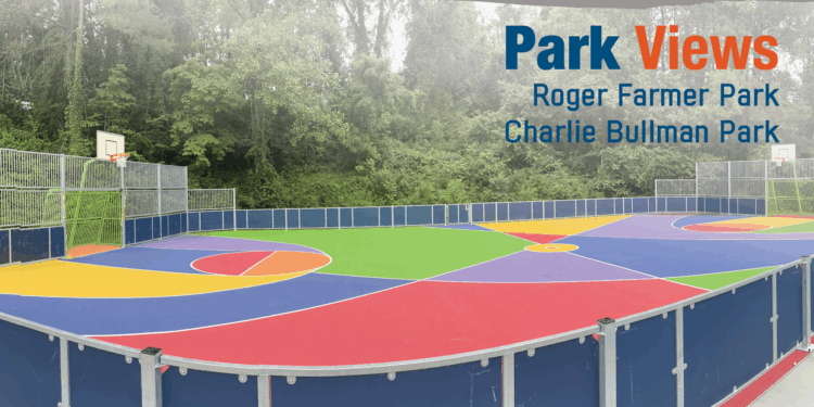 basketball court at roger farmer park in asheville, north carolina