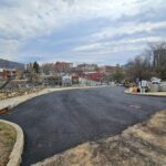 crews working to repave hiawassee with equipment