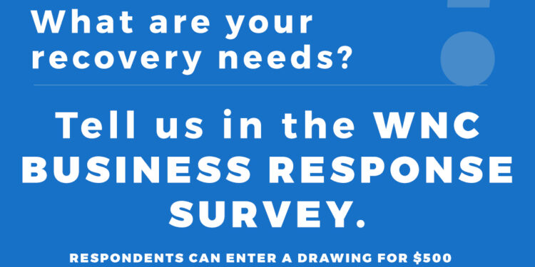 graphi asking how was your businjess impacted by Helene Tell us in the survey various sponsors listed at the bottom