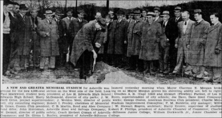 newspaper image of groundbreaking ceremony