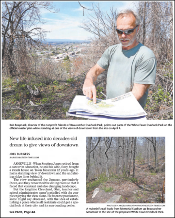 newspaper article about overlook park