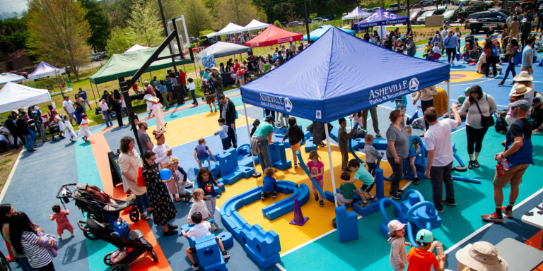 crowd view of tiny tykes event