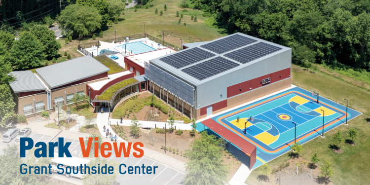 aerial view of Grant Center complex