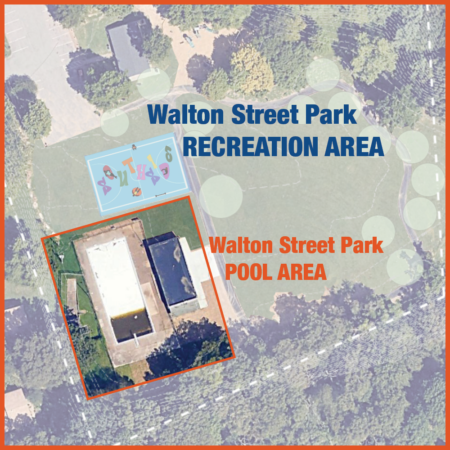 aerial photo map of Walton Park