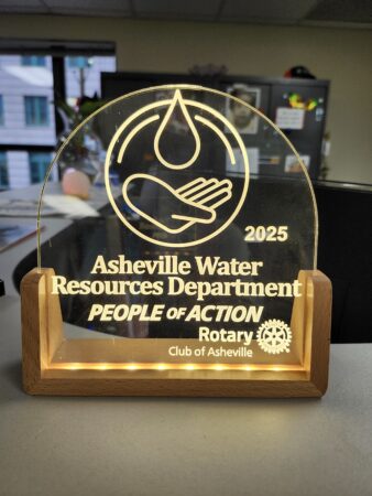 plaque - 202 Asheville Water Resources Department People of Action
