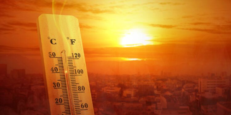 thermometer showing very high temperature