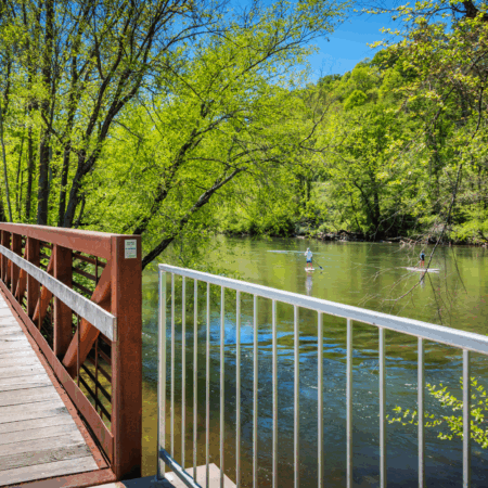 bridge overlooking waterway