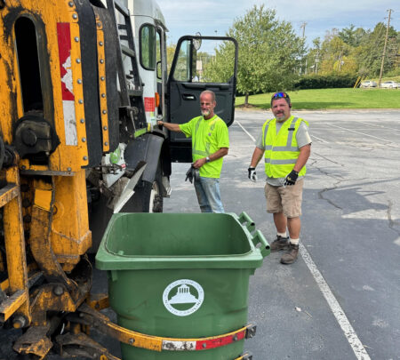city staff collection trash