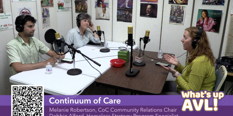 Host Sam Parada in studio with Debbie and Melanie