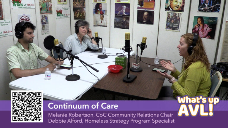 Host Sam Parada in studio with Debbie and Melanie