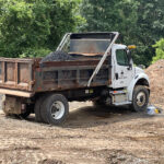 dump truck with bio char produced from pilot program