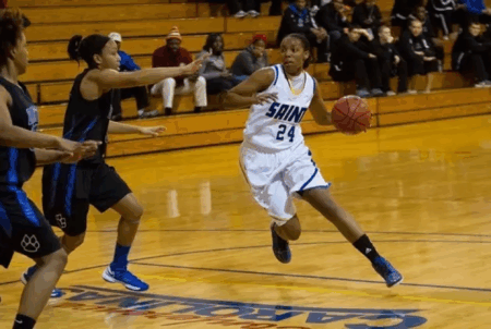 maria young playing basketball