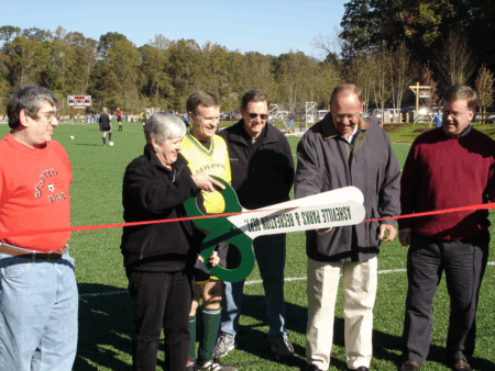 ribbon cutting at azalea park