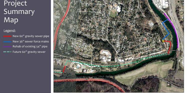 MSD project summary map and legend