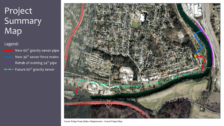 MSD project summary map and legend