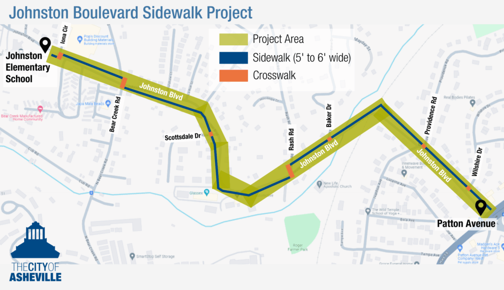 map depicting work are of project