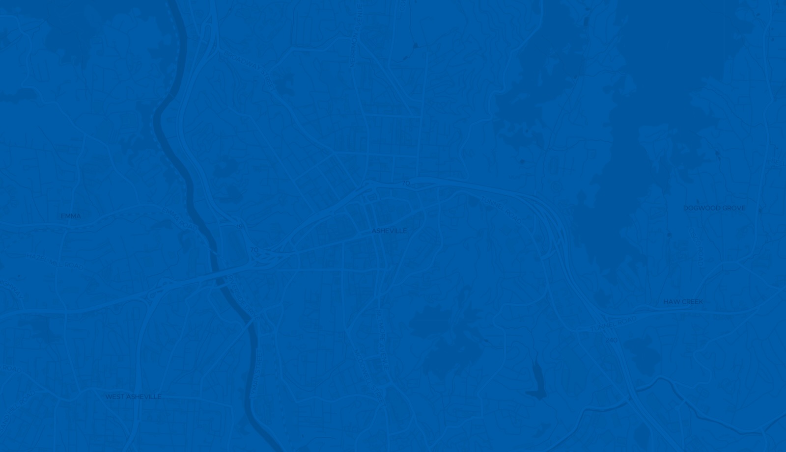 ART Blue Asheville Map backdrop