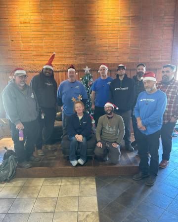  Will Ray and other Asheville Parks & Recreation employees at a holiday party