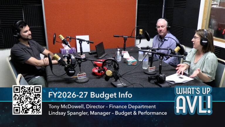 Sam, tony and lindsay in studio in front of mics