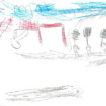 sketch with stick figures playing game