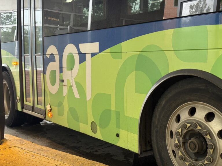 ART bus at transit station