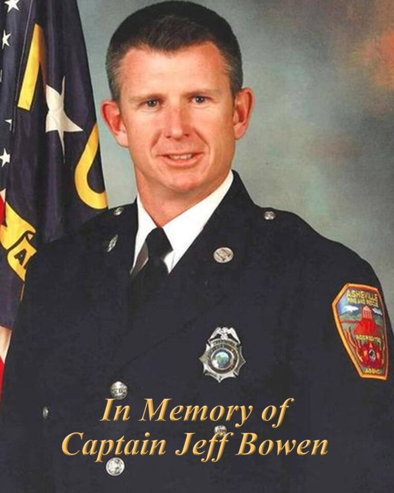 Cpt Bowen in uniform with In memory of Captain Jeff Bowen