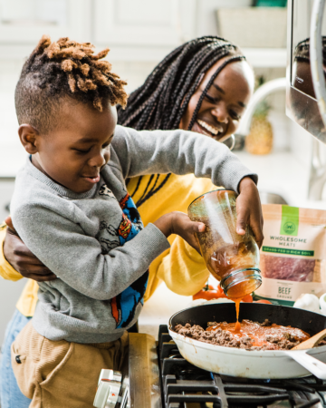 parent and child cooking